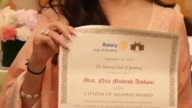 नीता अंबानी को मिला सिटीजन ऑफ मुंबई अवॉर्ड 2023-24, मुकेश, ईशा और राधिका ने किया सपोर्ट