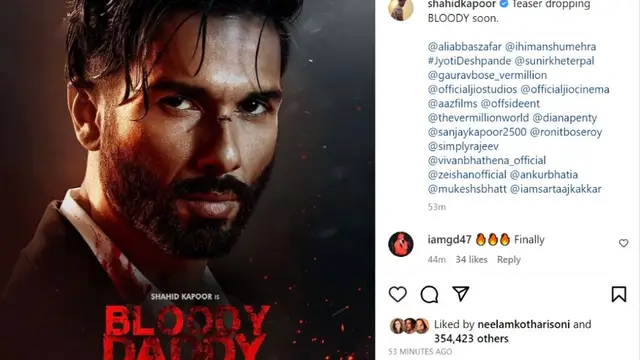 Bloody Daddy First Look: नाक पर चोट, शर्ट पर खून के निशान, शाहिद के खतरनाक अवतार को देख मचा बवाल!
